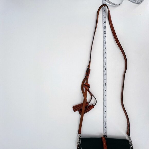 Dooney & Bourke Mini Cambridge Crossbody Black Pebble Leather Saddle Bag - Picture 16 of 16